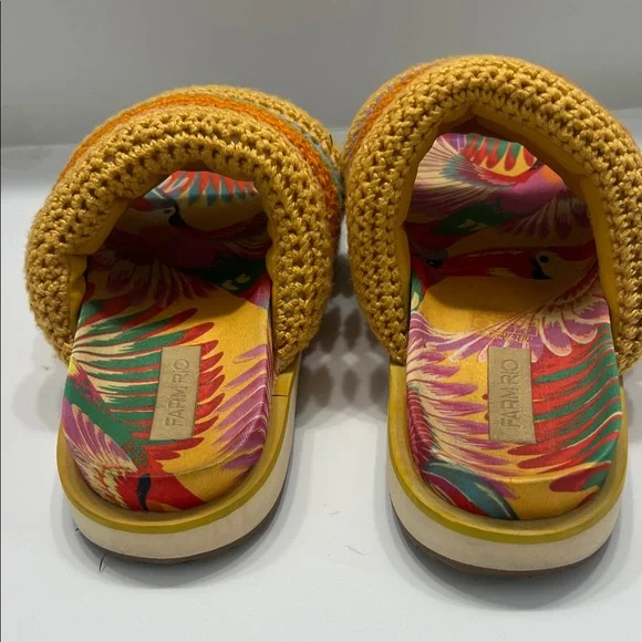 Farm Rio Colorful crochet slides size 7 - Picture 5 of 10
